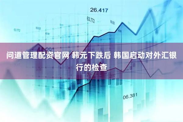 问道管理配资官网 韩元下跌后 韩国启动对外汇银行的检查